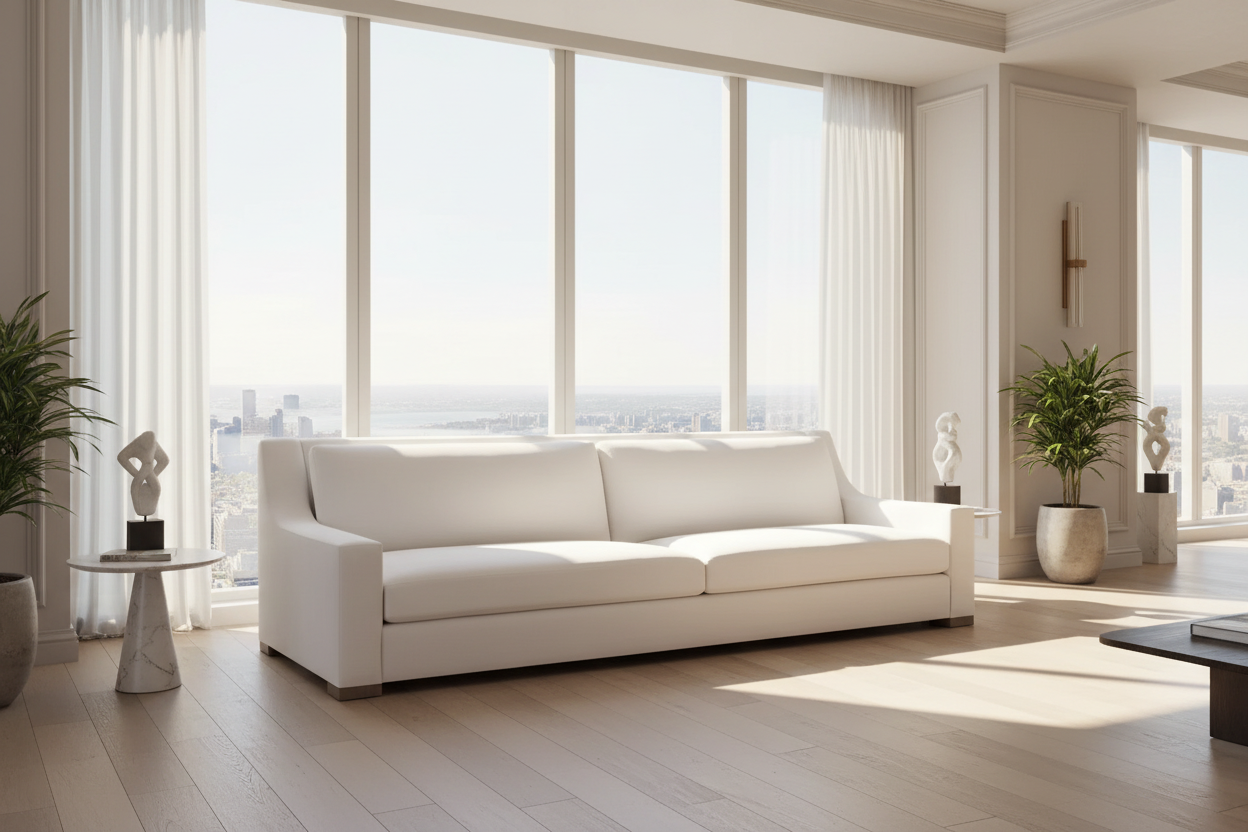 Céron Three Seater Sofa side view - sofa - The Flamingo Life