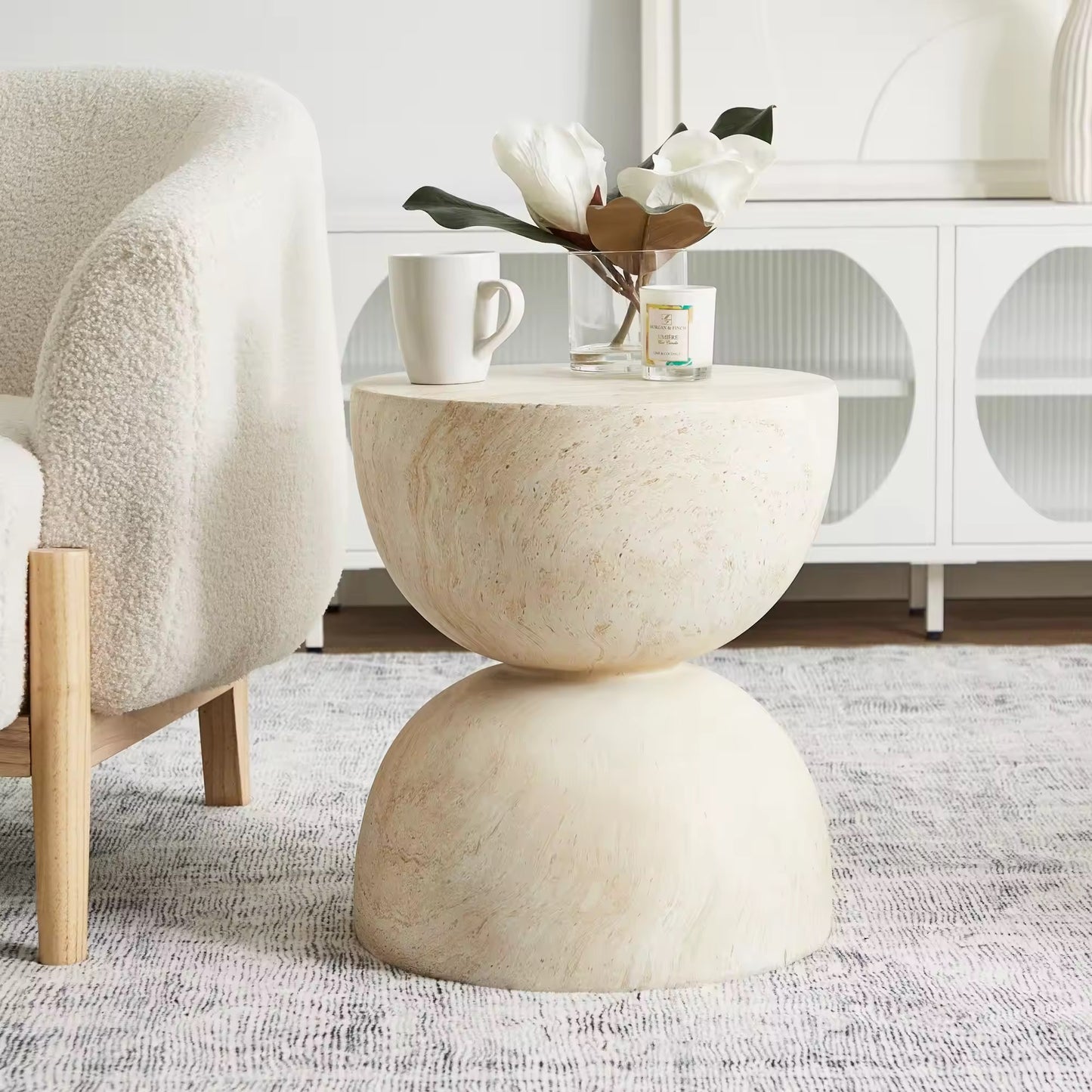 Ivory Drift Side Table