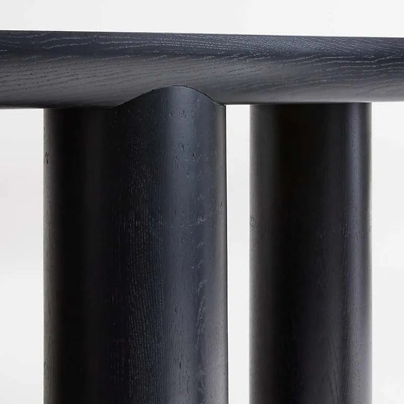 Entryway Nordic Charcoal Console detail view - console table - The Flamingo Life
