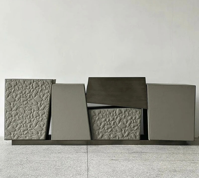 Flintstone Console detail view - console table - The Flamingo Life