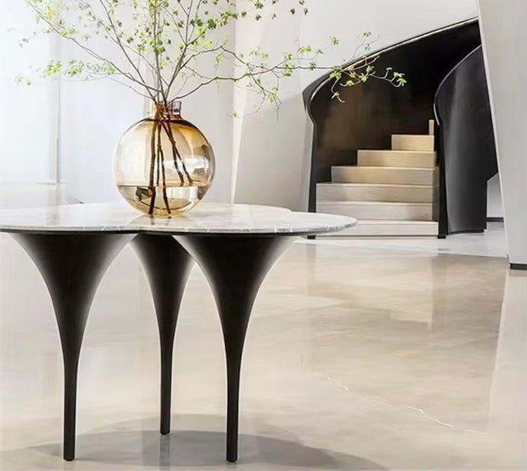 Ingrid Entryway Console side view - console table - The Flamingo Life