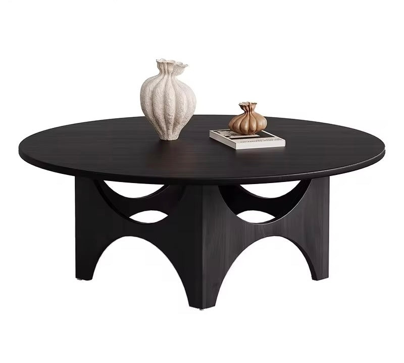 HiKari Coffee Table lifestyle view - wood veneer coffee table - The Flamingo Life