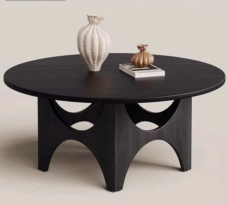 HiKari Coffee Table detail view - wood veneer coffee table - The Flamingo Life