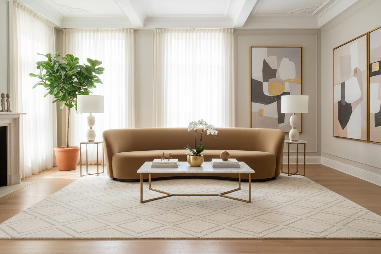 Vero Elegant Couch angle view - suede upholstery sofa - The Flamingo Life