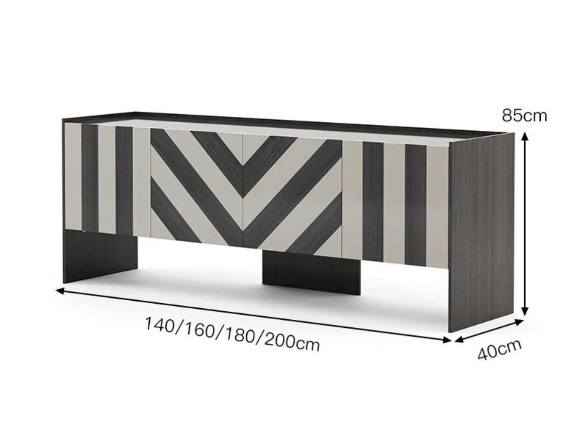 Zebra Abstract Entryway/ Foyer Console view 7 - console table - The Flamingo Life