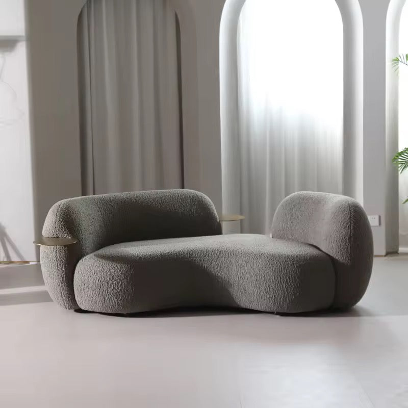 Ursula Premium Signature Boucle Couch view 15 - boucle fabric sofa - The Flamingo Life