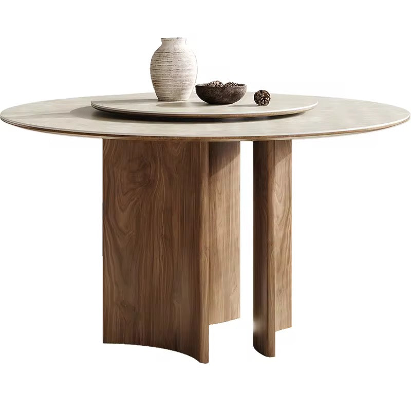 Zenki Dinning Set close-up - solid teak wood dining set - The Flamingo Life