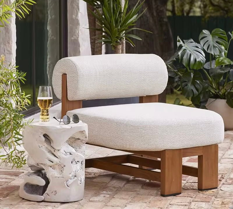Nova Accent Chair side view - Japandi accent chair - The Flamingo Life