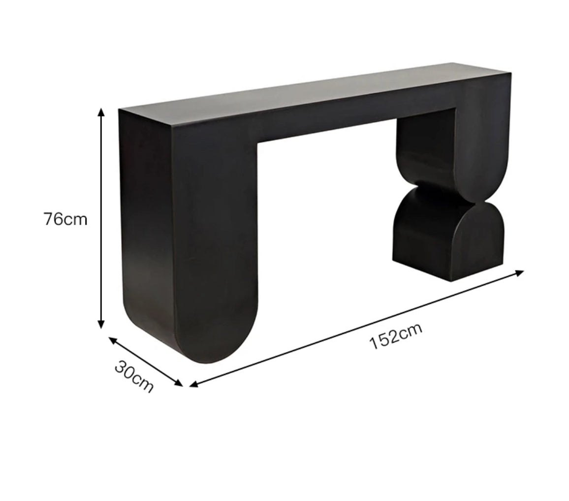 Hourglass Entryway/Foyer Console lifestyle view - tempered glass console table - The Flamingo Life