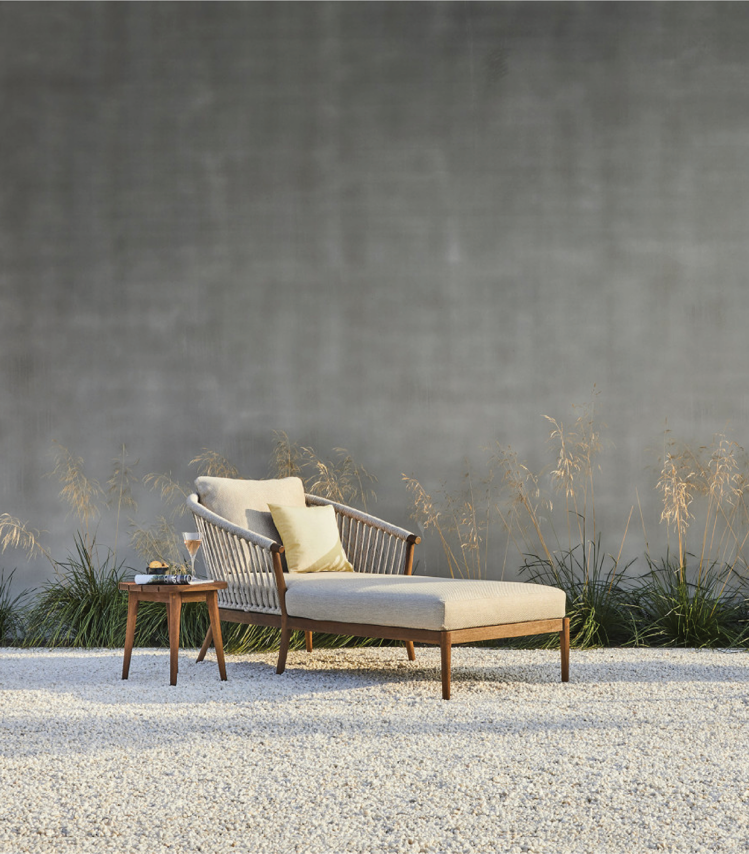 Ganges Premium Rope Outdoor Set side view - premium rope outdoor furniture - The Flamingo Life