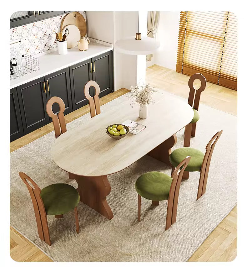 Tansa Dinning Set lifestyle view - solid teak wood dining set - The Flamingo Life