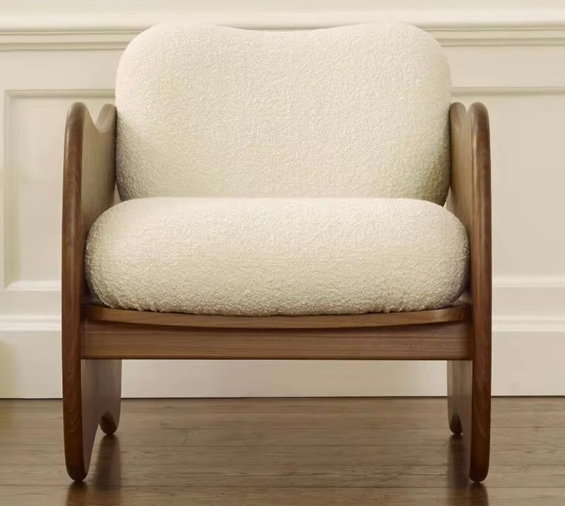 Rune Premium Accent Chair close-up - Japandi accent chair - The Flamingo Life