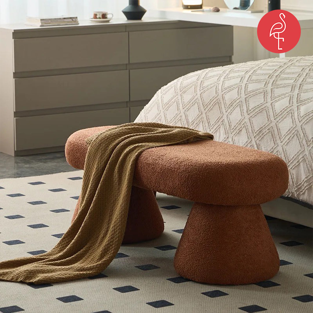 Regina Pouffe angle view - pouf - The Flamingo Life