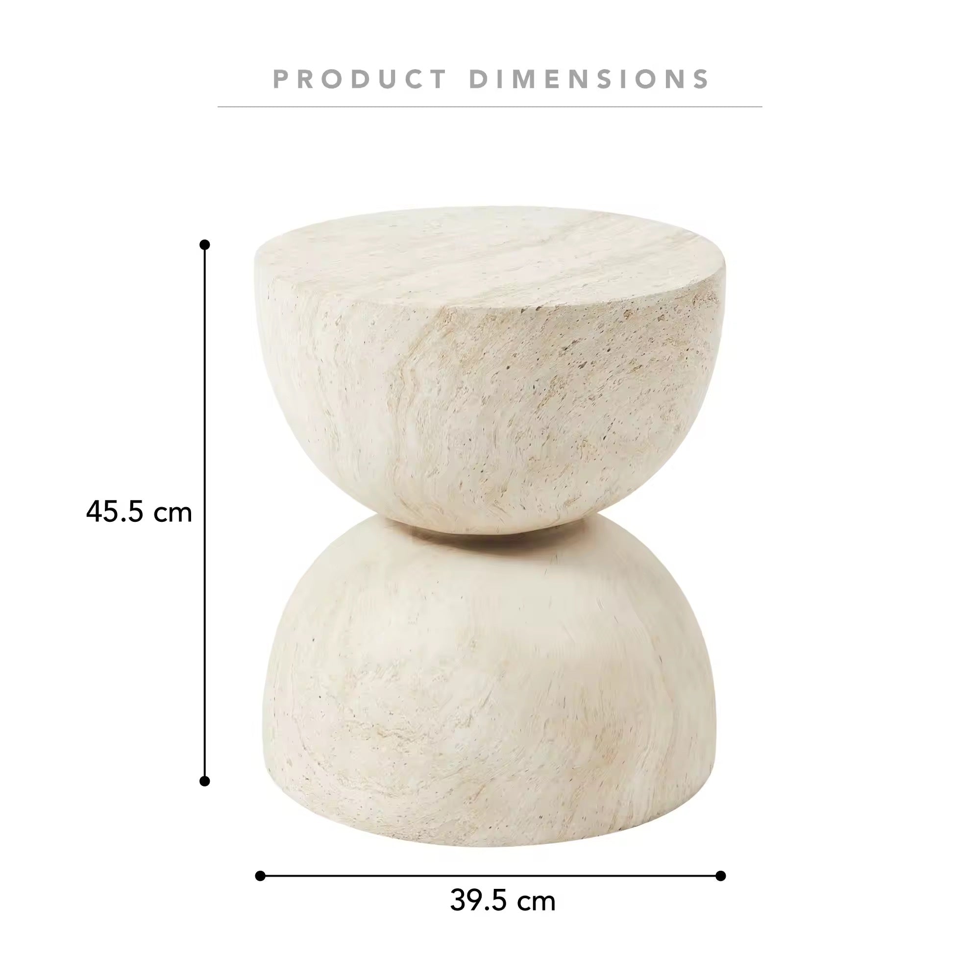 Ivory Drift Side Table lifestyle view - side table - The Flamingo Life