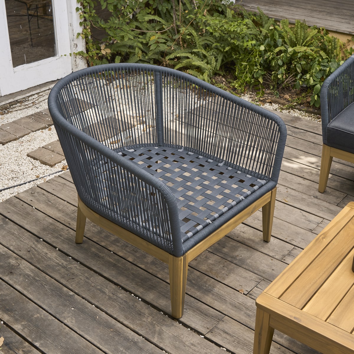 Godavari Premium Outdoor Rope Set side view - premium rope outdoor furniture - The Flamingo Life