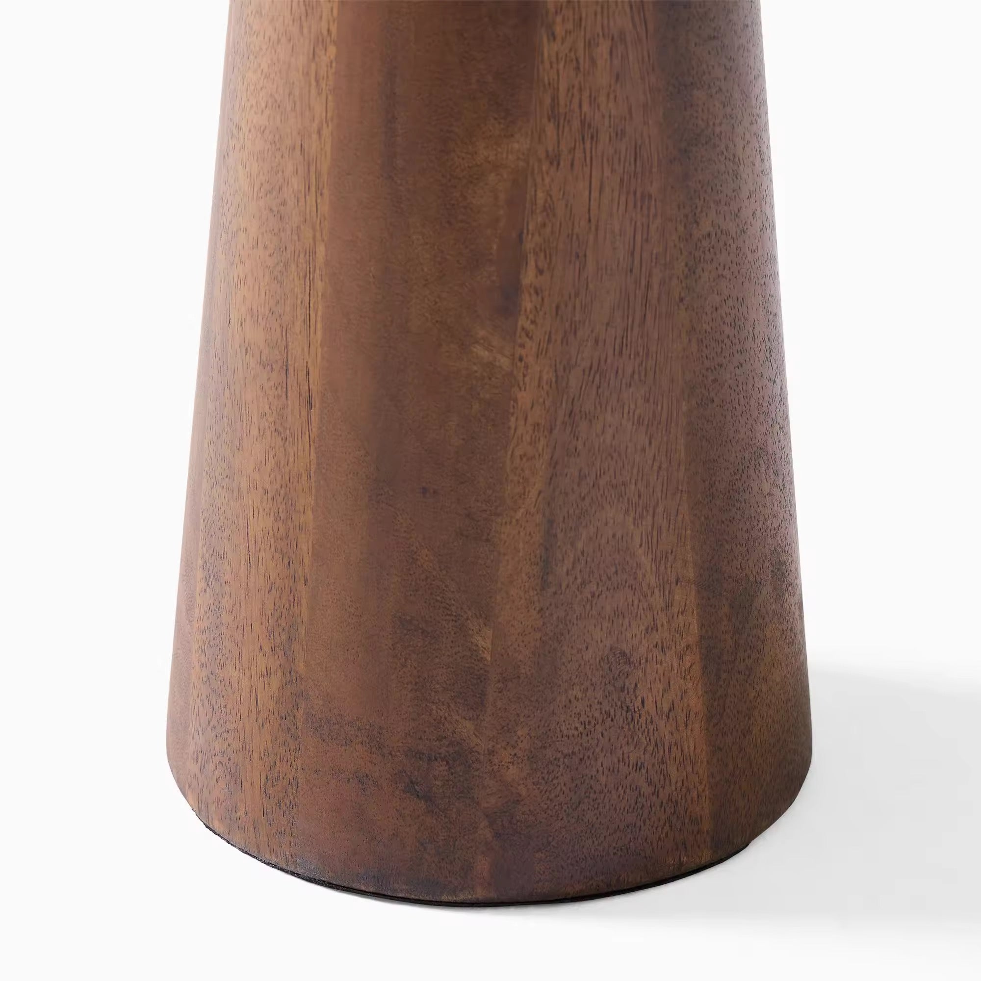 Fraternity Side Table detail view - wood veneer side table - The Flamingo Life