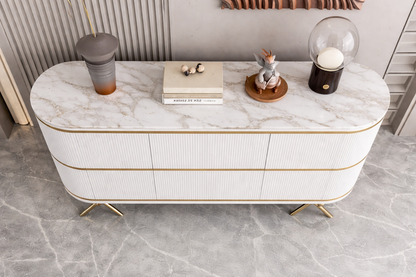 Klapso Console Marble and Lourve view 7 - marble console table - The Flamingo Life