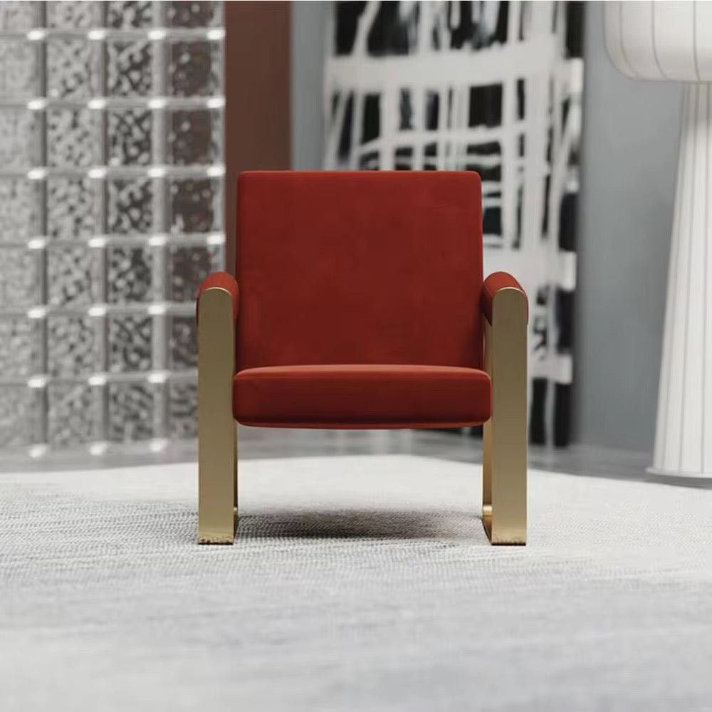 Elegant Nora Accent Chair lifestyle view - suede upholstery accent chair - The Flamingo Life