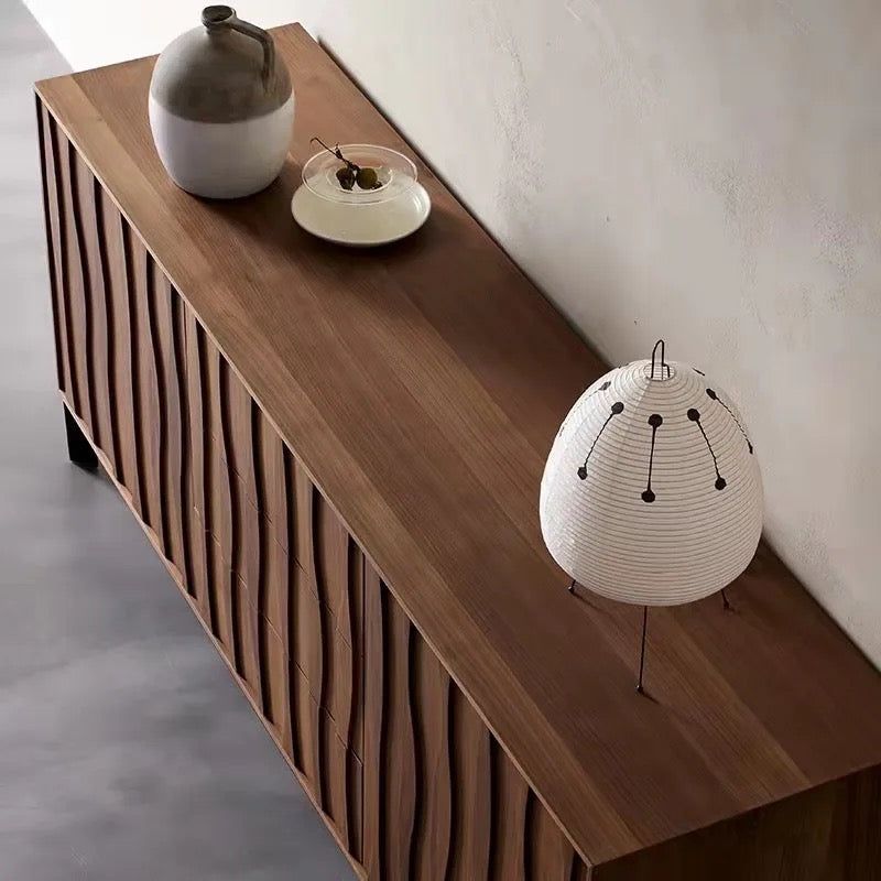 Wave Elegant Entrance Console detail view - console table - The Flamingo Life