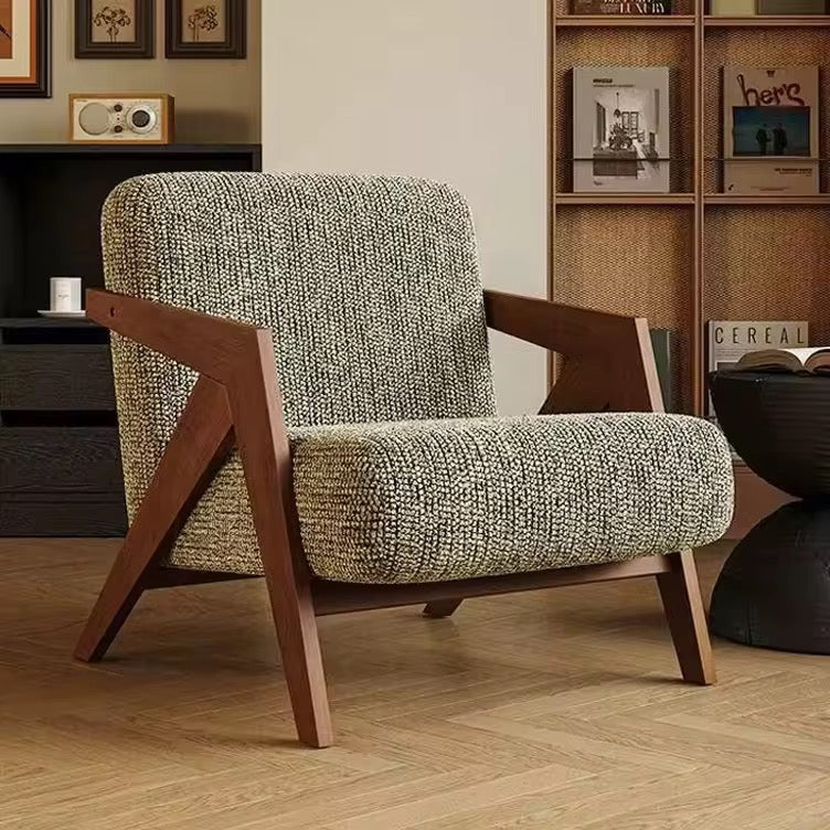 Arrow Arm Accent Chair view 10 - boucle fabric accent chair - The Flamingo Life