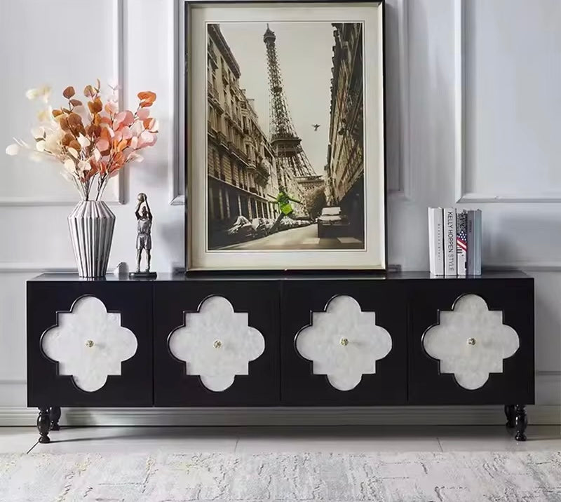 Noor Sideboard/Buffet Table side view - sideboard - The Flamingo Life