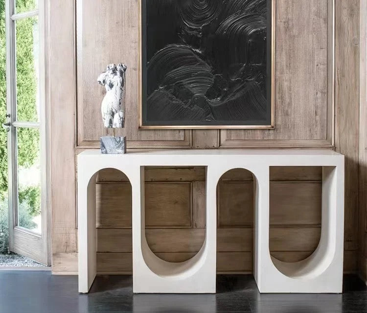 Noon Entryway/Foyer Console Table detail view - console table - The Flamingo Life