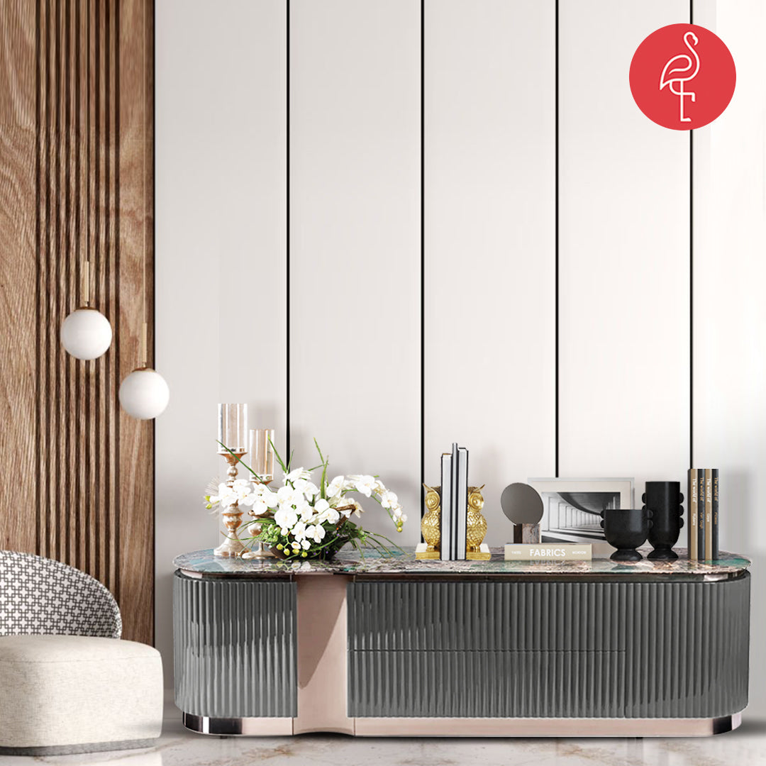 Cyrus Regal Console side view - console table - The Flamingo Life