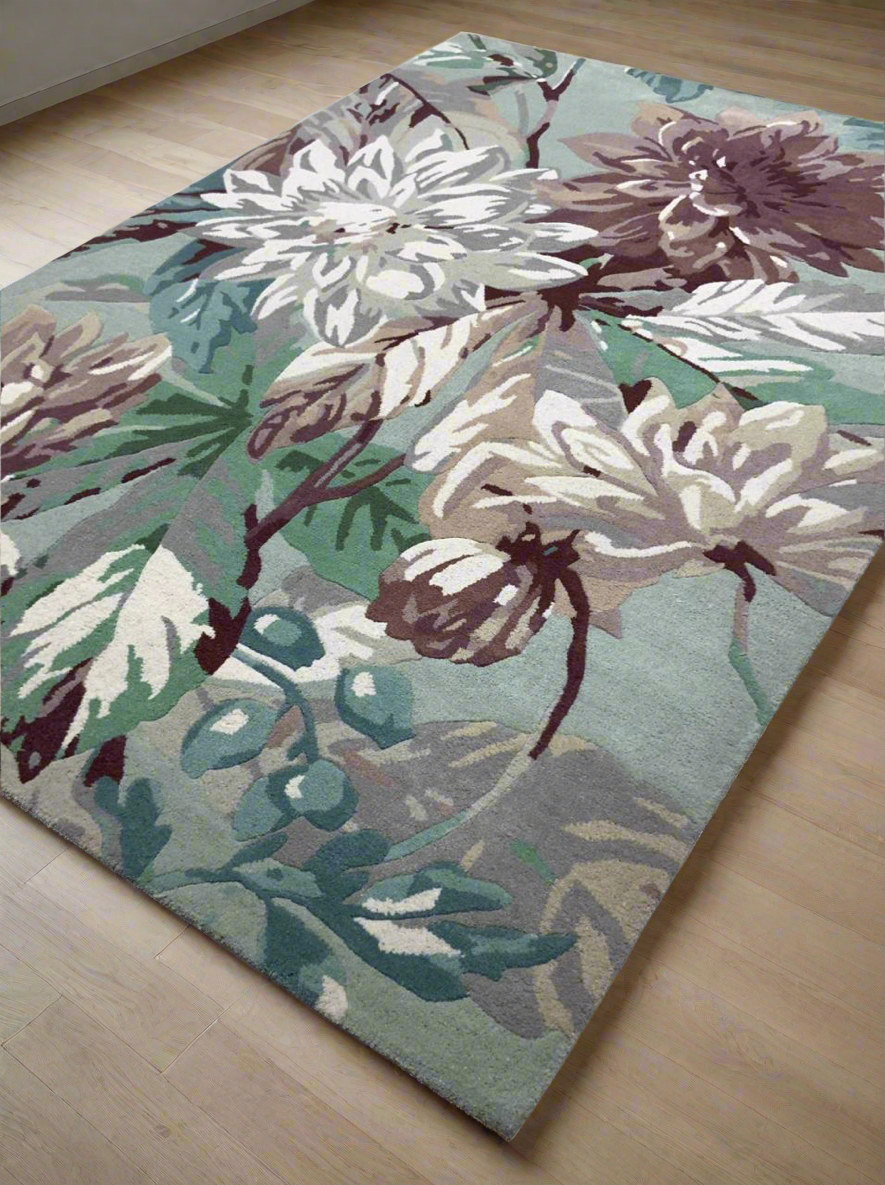 Premium Hand Tufted Floral Carpet – lifestyle interior – designer floral carpet India – The Flamingo Life