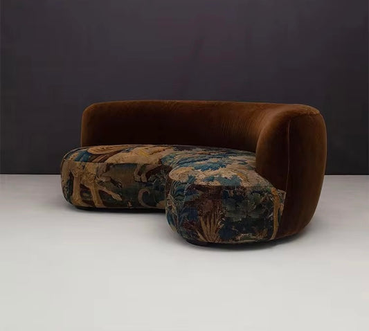 Aarvid Velvet Luxury Couch - velvet upholstery sofa - The Flamingo Life