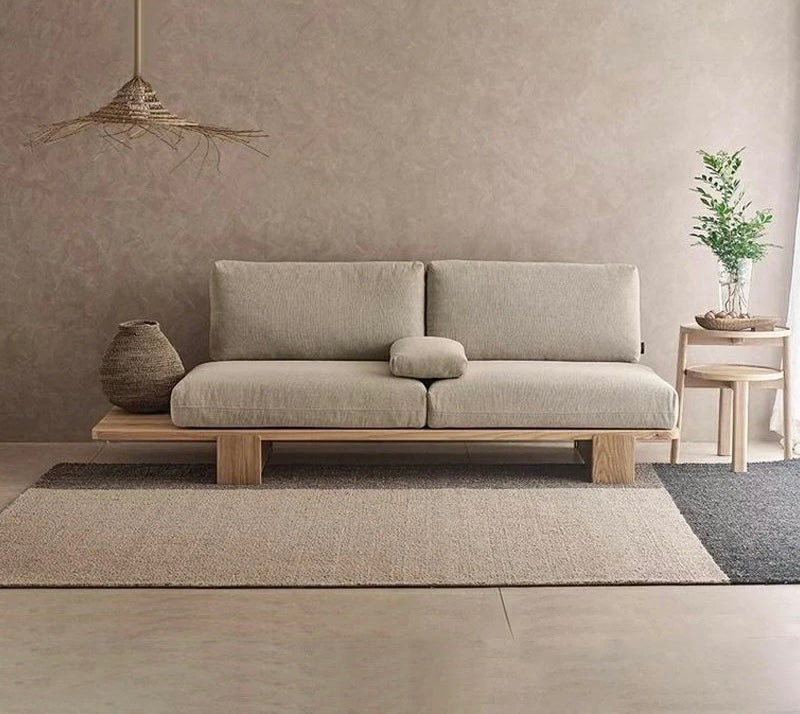 Alrik Japandi Suede Sofa