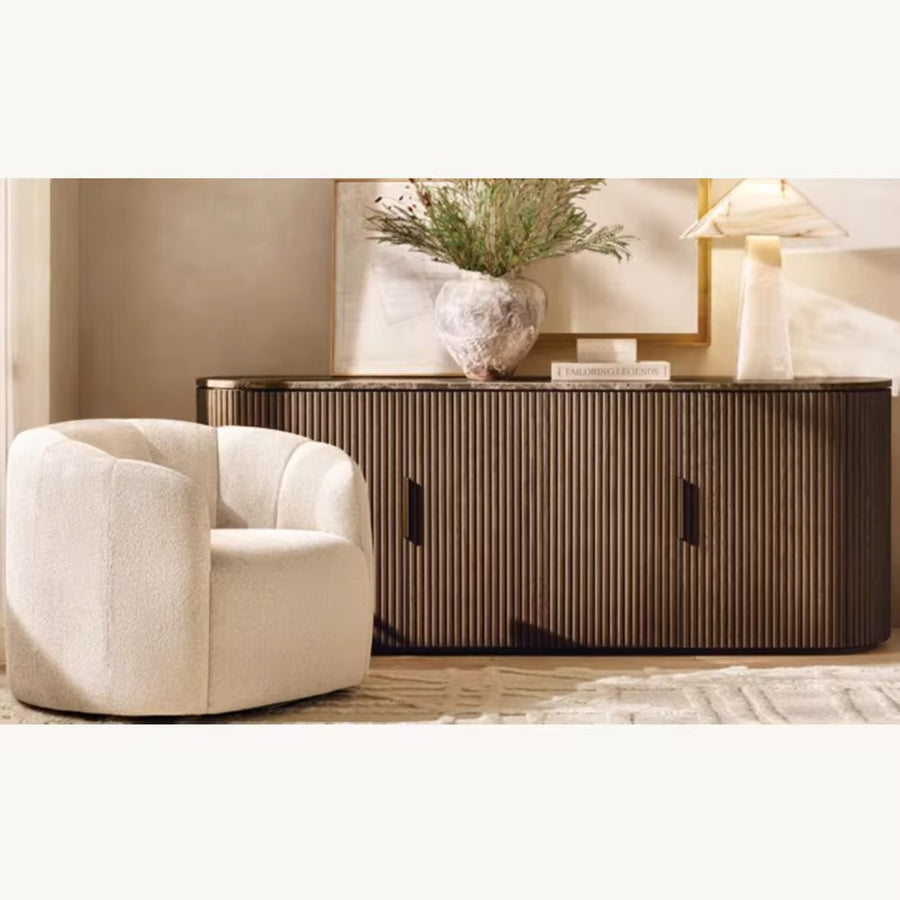 Arvo Japandi Marble Top Console Table