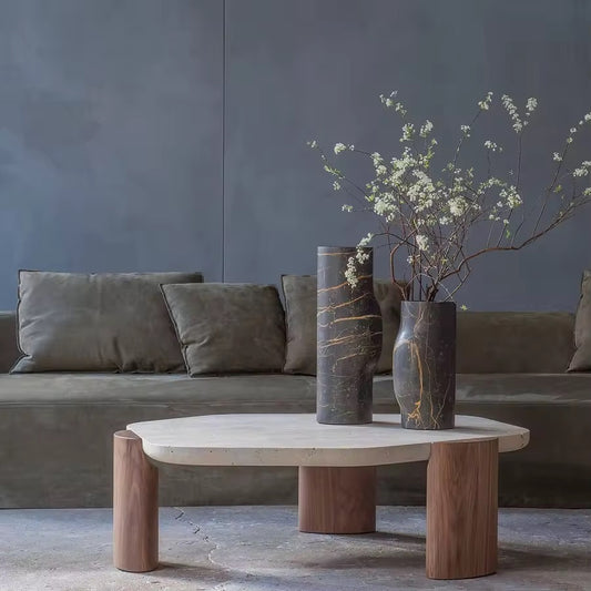 Asahi Coffee Table - wood veneer coffee table - The Flamingo Life