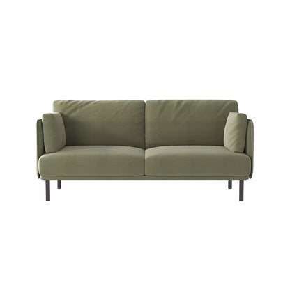 Aurel Luxury Sofa side view - suede upholstery sofa - The Flamingo Life