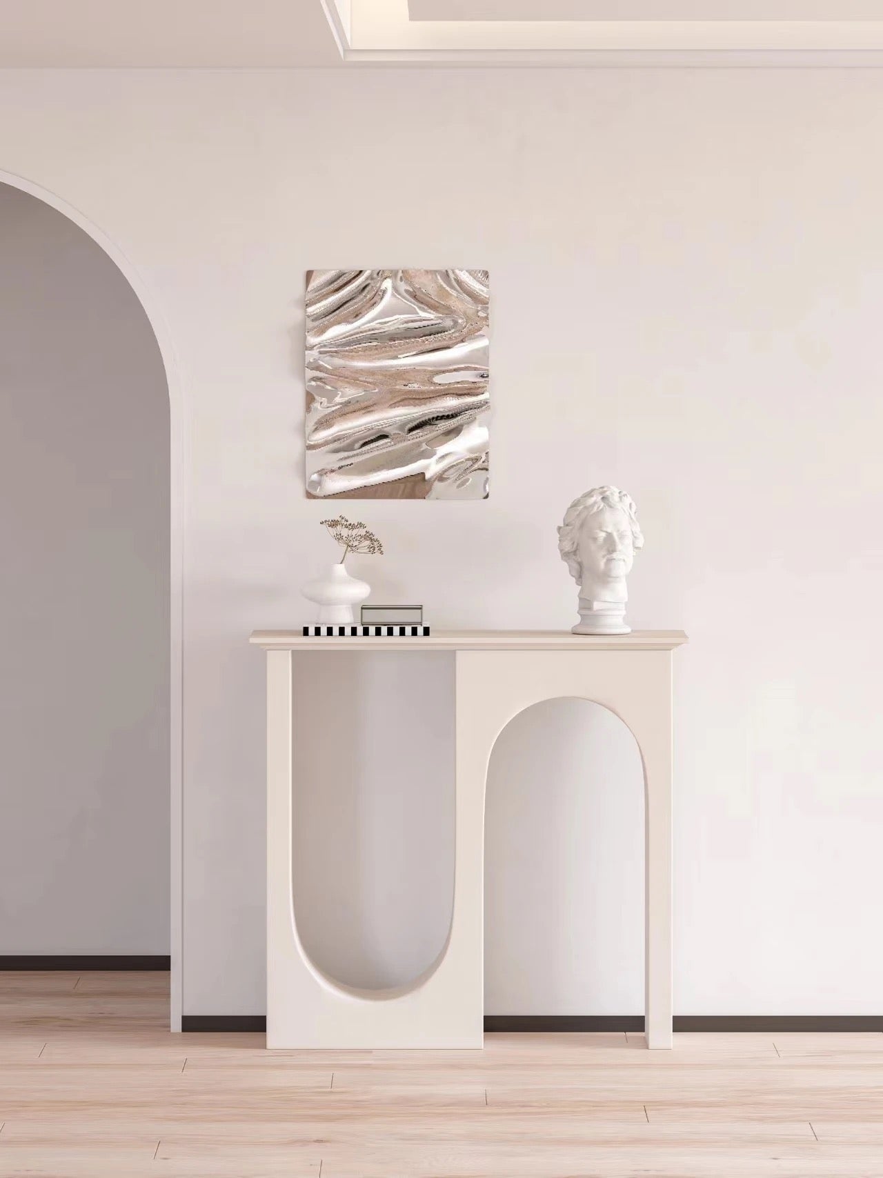 Noon Entryway/Foyer Console Table close-up - console table - The Flamingo Life