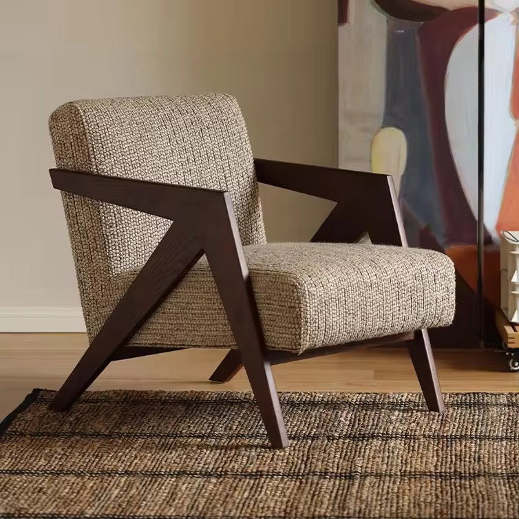 Arrow Arm Accent Chair view 8 - boucle fabric accent chair - The Flamingo Life