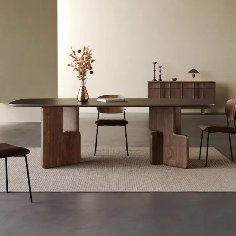 Puzzle Dinning Table close-up - dining table - The Flamingo Life