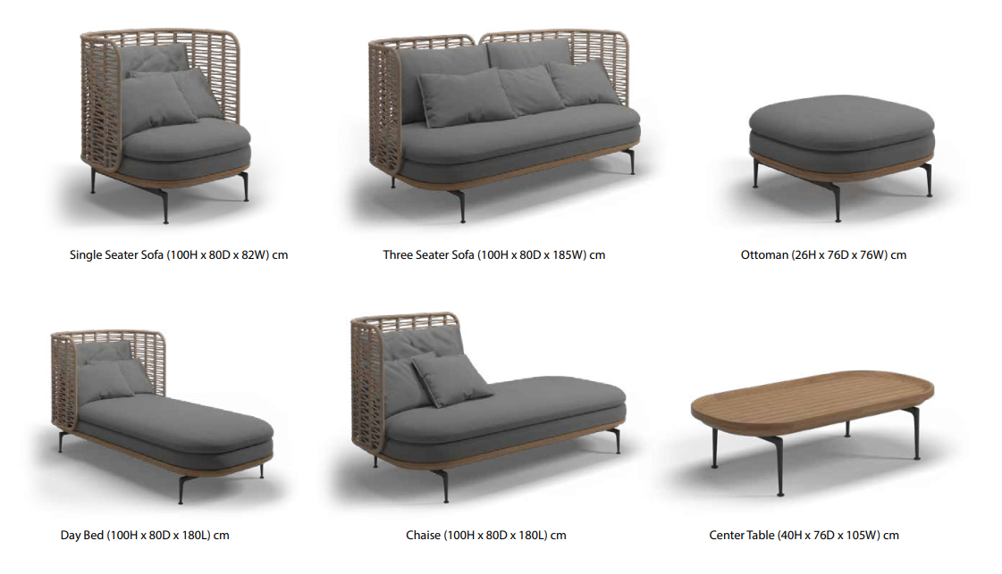 Jamuna Premium Outdoor Furniture Set view 9 - outdoor furniture - The Flamingo Life