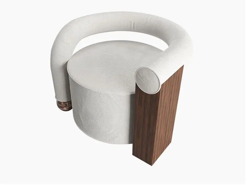 Hibiscus Accent Chair side view - accent chair - The Flamingo Life