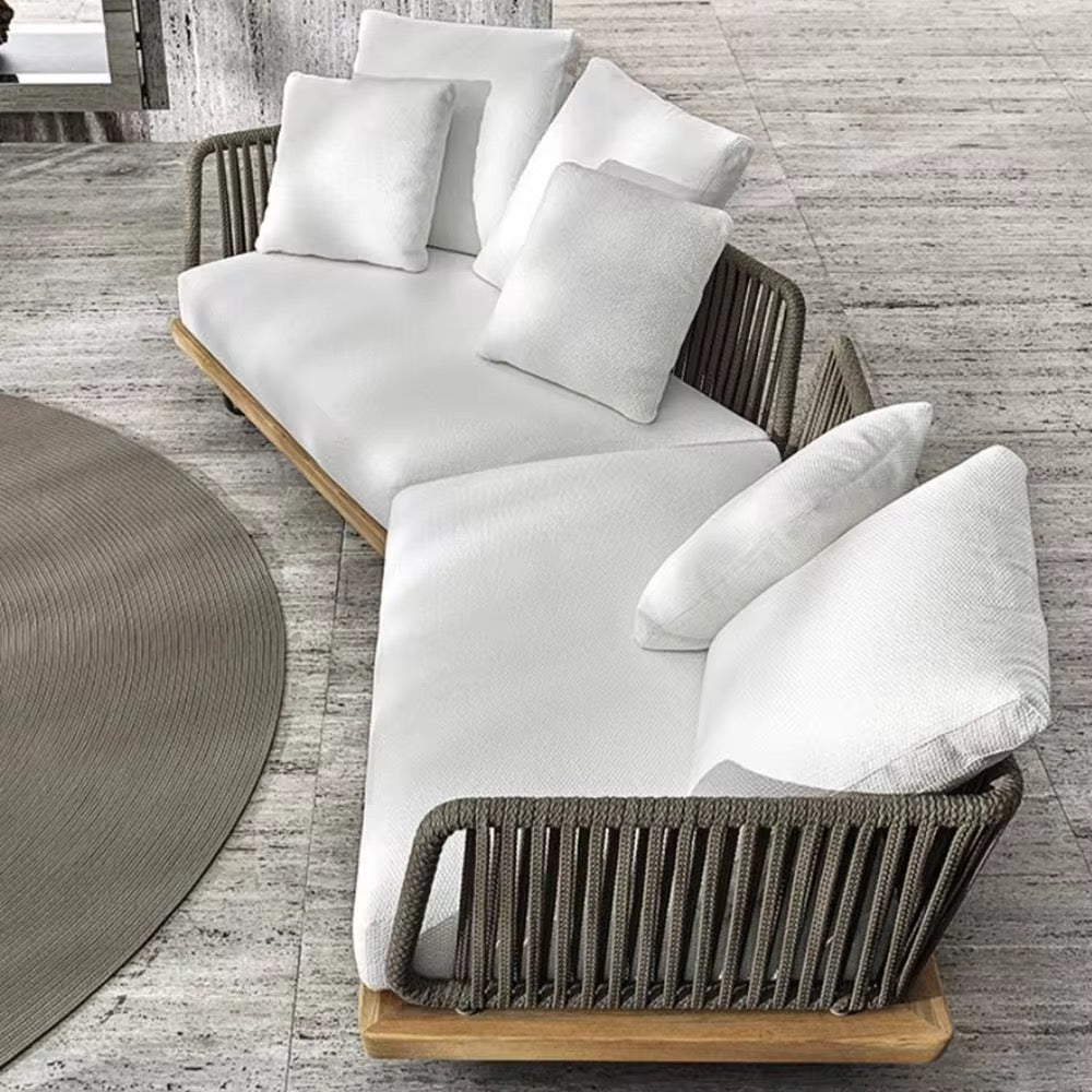 Jhelum Premium Rope Outdoor Set detail view - premium rope outdoor furniture - The Flamingo Life