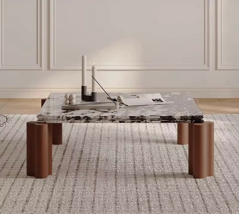 Japandi Marble Mount Coffee Table detail view - marble coffee table - The Flamingo Life