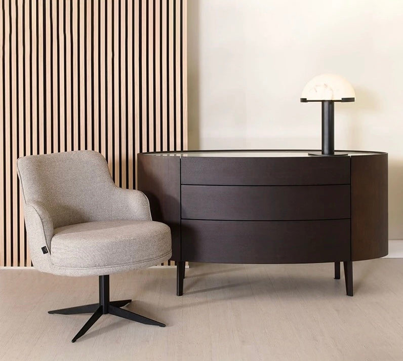 Marine Wooden Console Table With Marble Top close-up - marble console table - The Flamingo Life