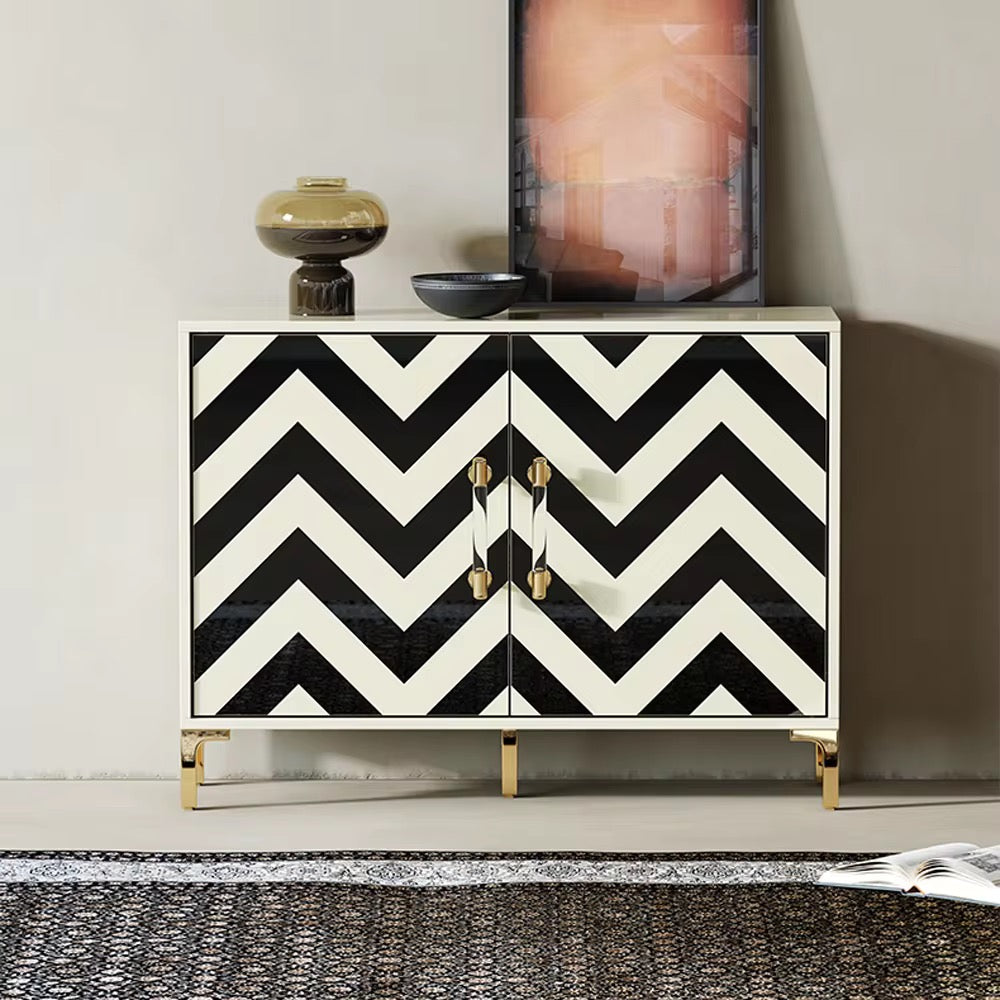 Side Board Abstract Style side view - furniture - The Flamingo Life