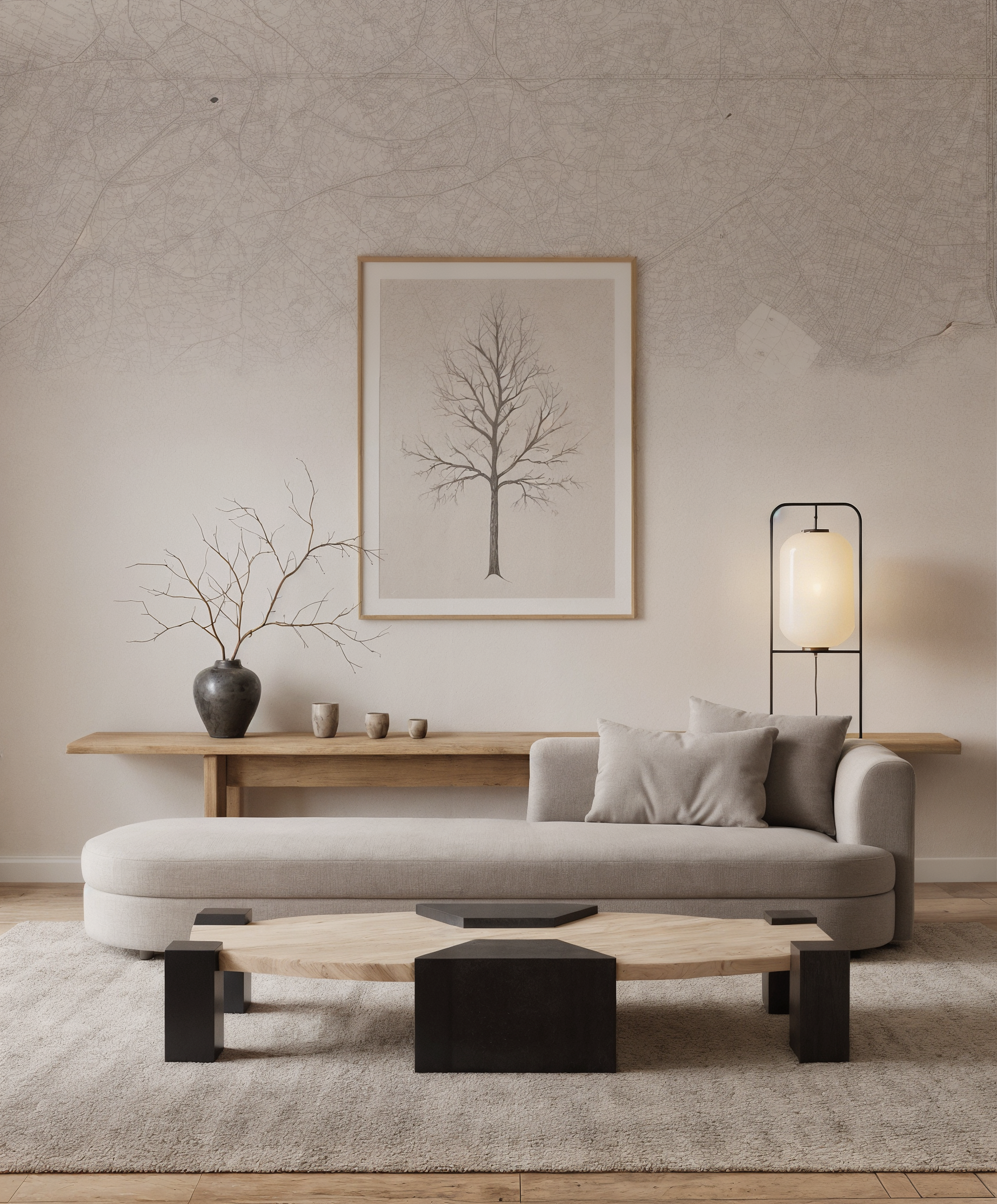 Tsuchi Coffee Table detail view - marble coffee table - The Flamingo Life
