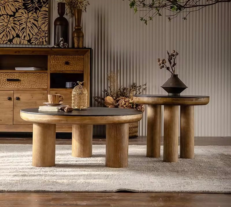 Kai Japandi Coffee Table side view - Japandi coffee table - The Flamingo Life