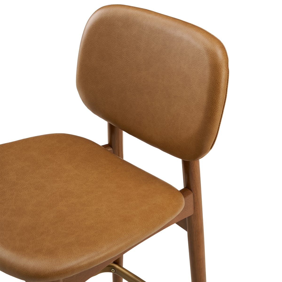 Bar Stool detail view - premium leather bar stool - The Flamingo Life