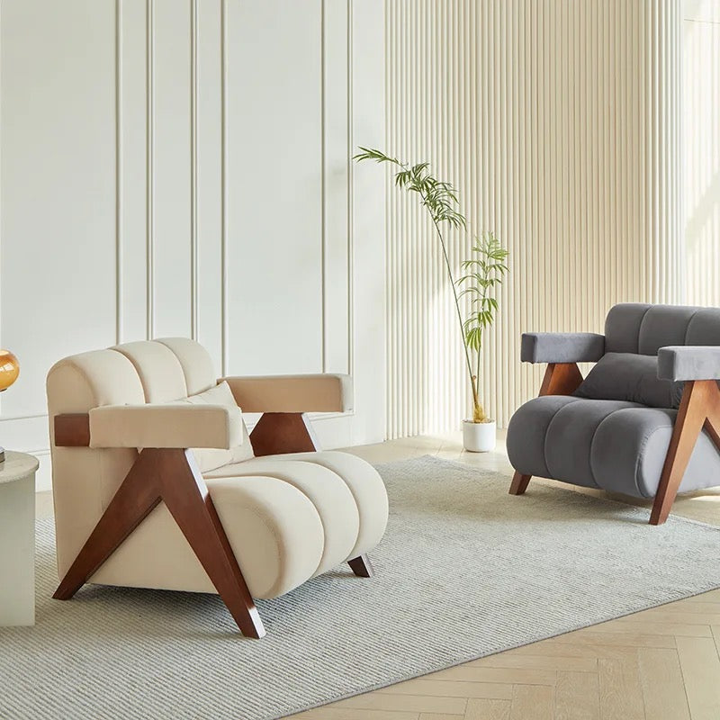 Roxy accent elegant chair angle view - accent chair - The Flamingo Life