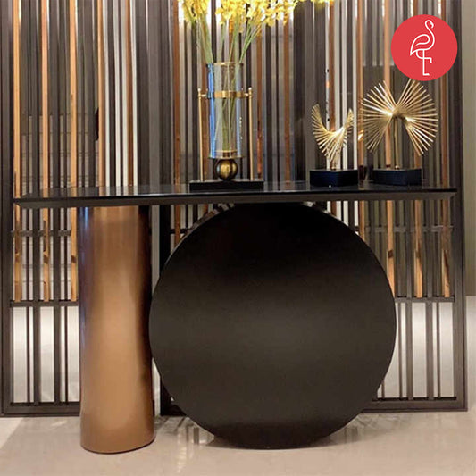 Duglus Luxury Console - velvet upholstery console table - The Flamingo Life