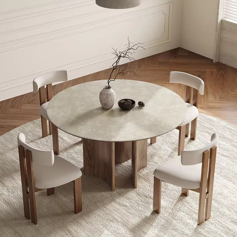Zenki Dinning Set lifestyle view - solid teak wood dining set - The Flamingo Life