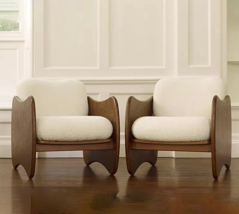Rune Premium Accent Chair detail view - Japandi accent chair - The Flamingo Life