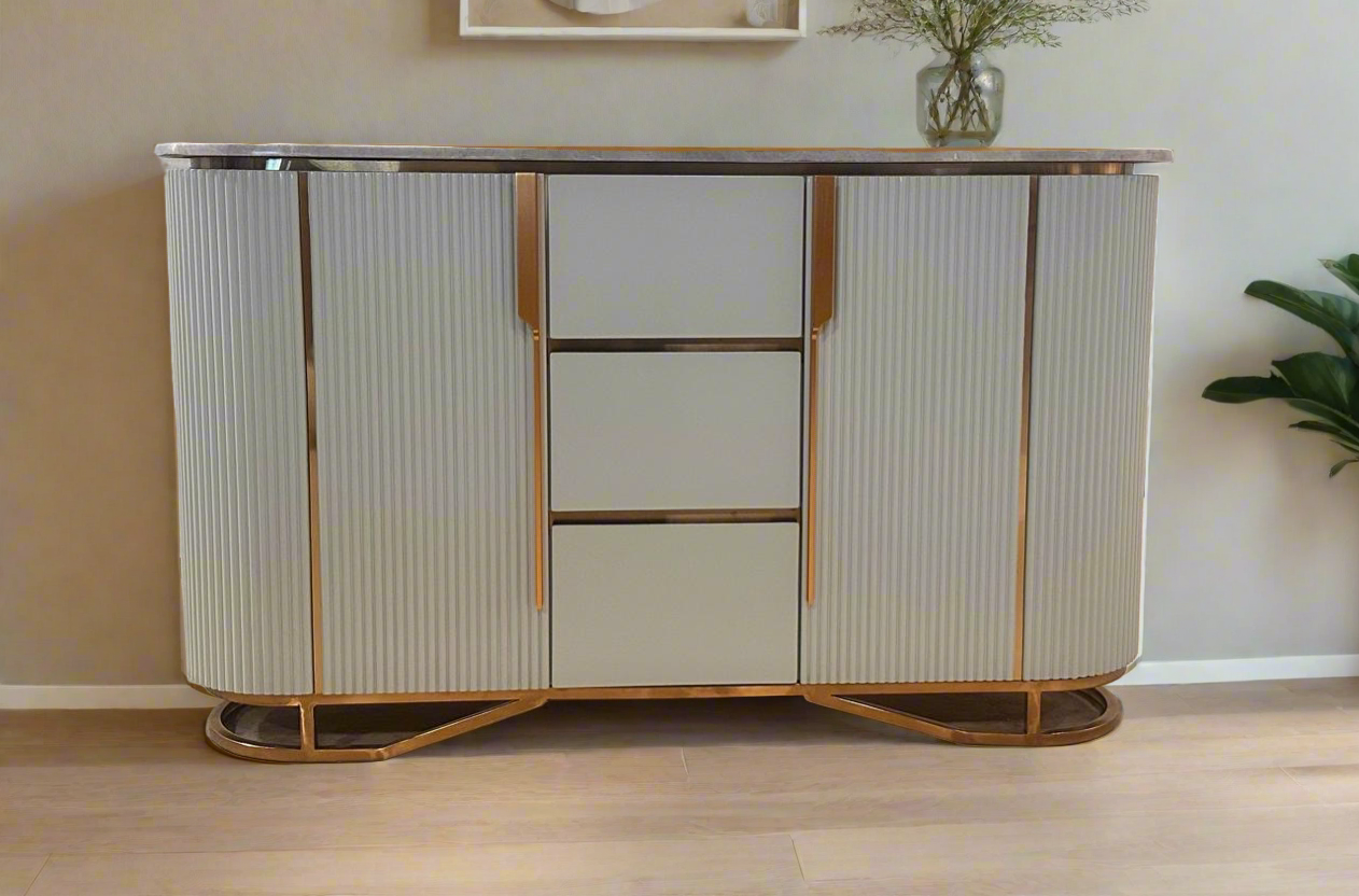 Elegant Marble top Console - marble console table - The Flamingo Life